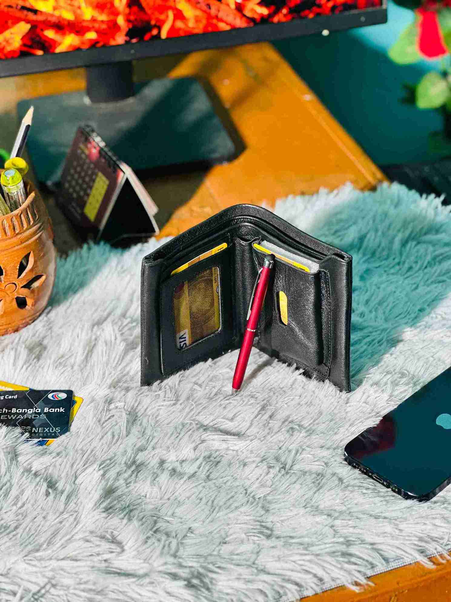 Luxury Mini Wallet with Pen